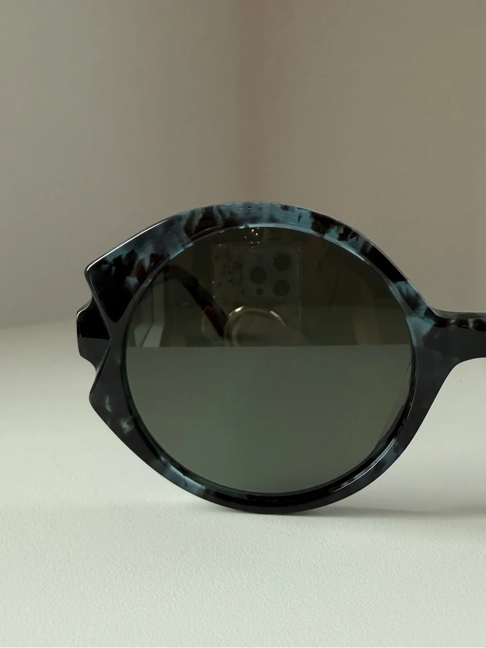 OLIVER GOLDSMITH Handmade ‘Circle Line’ Sunglasses in Rain